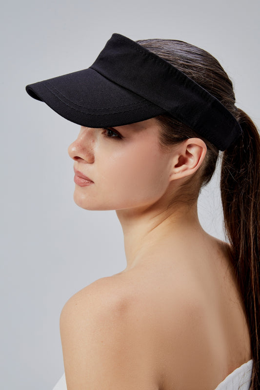 Kadın Basic Cırtcırtlı Ayarlanabilir Tenisçi Vizör Golf Şapkası Güneş Koruyucu Siperlik