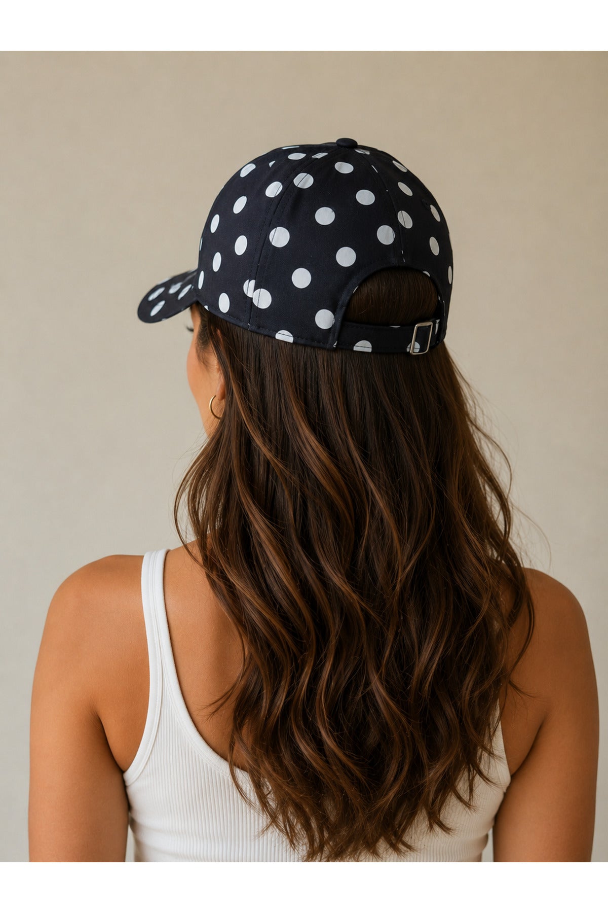 Kadın Yazlık Puantiyeli Baseball Şapka Unisex Rahat Kalıp Benekli Şapka
