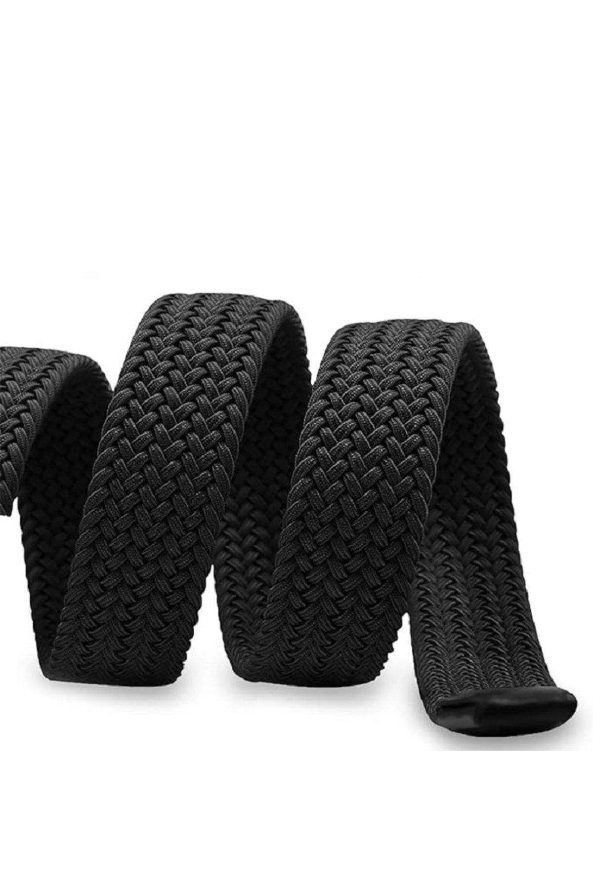 Ikil Elastik Örgü Kemer 3,5cm Siyah Ve Yeşil Lastik Kemer Unisex 2 Adet