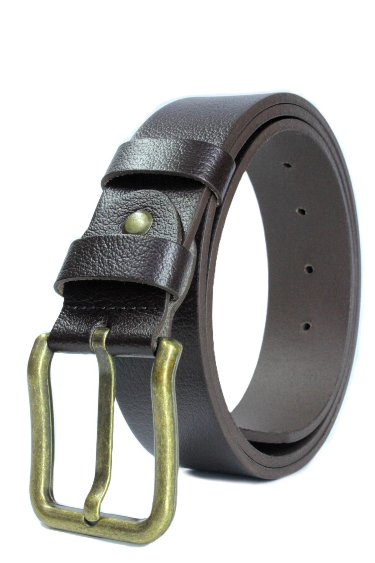 2'li %100  Erkek Kemer Sarı Tokalı 4cm
