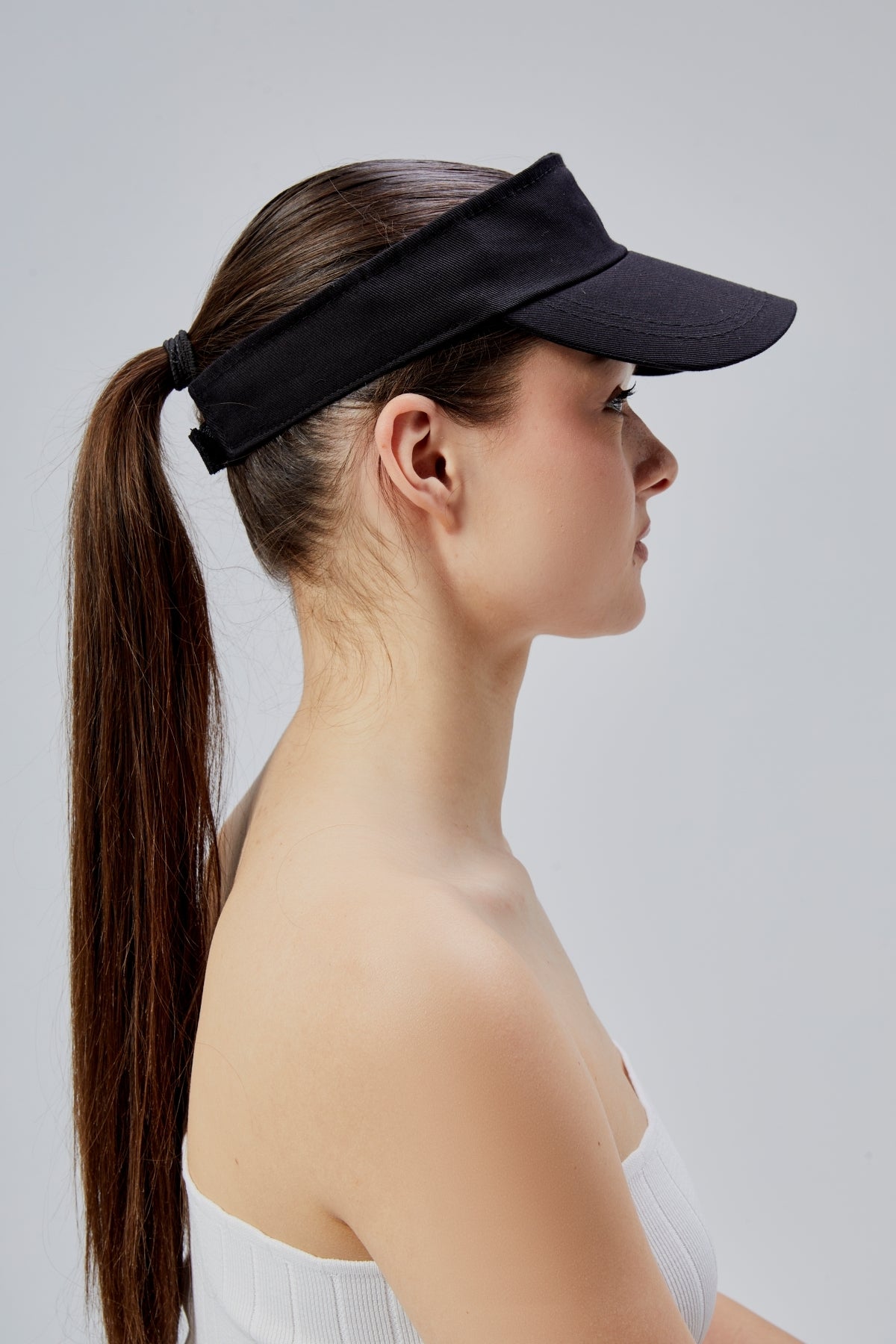 Kadın Basic Cırtcırtlı Ayarlanabilir Tenisçi Vizör Golf Şapkası Güneş Koruyucu Siperlik