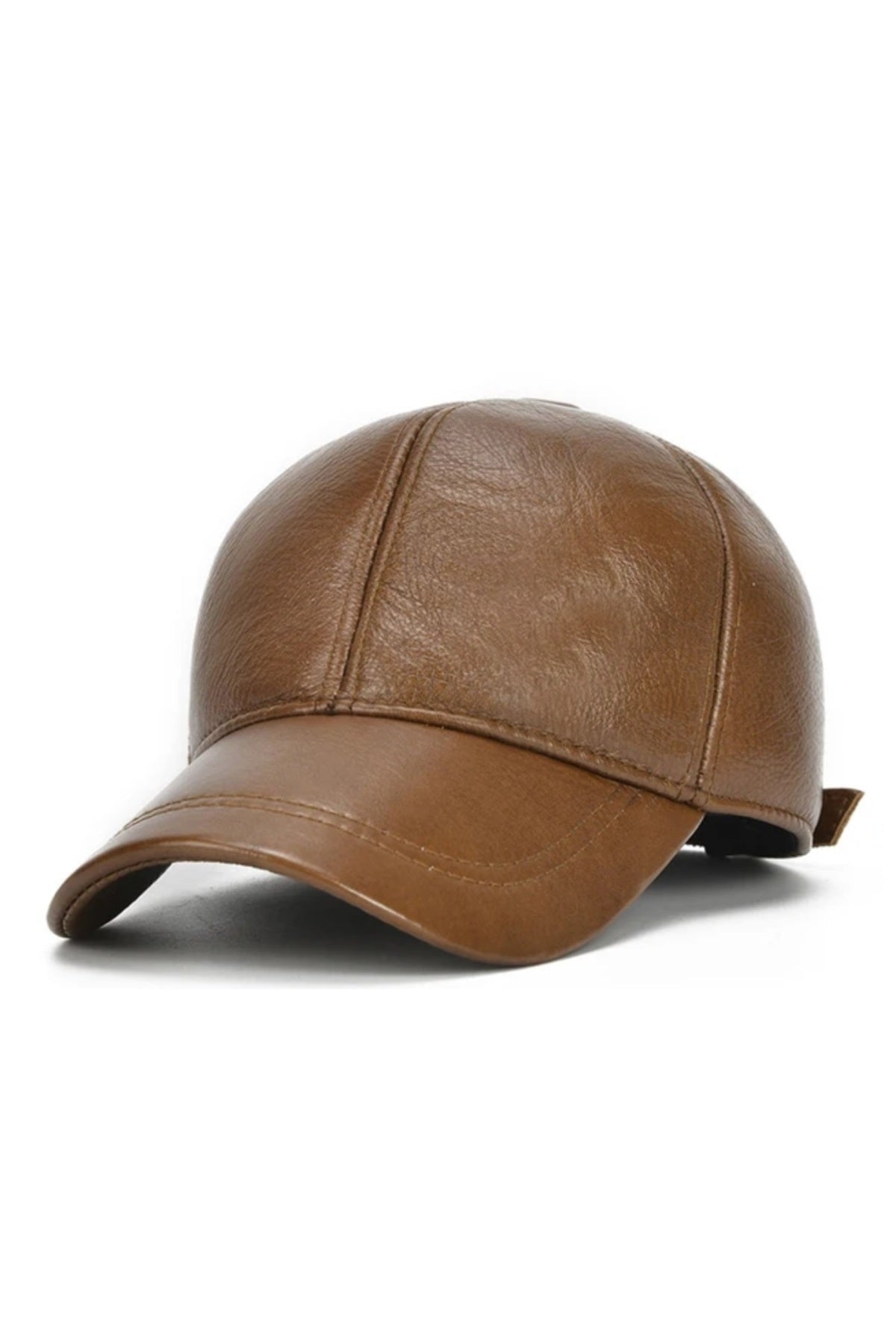 %100 Hakiki Deri Unisex Deri Cap Ayarlanabilir Şapka Fındık