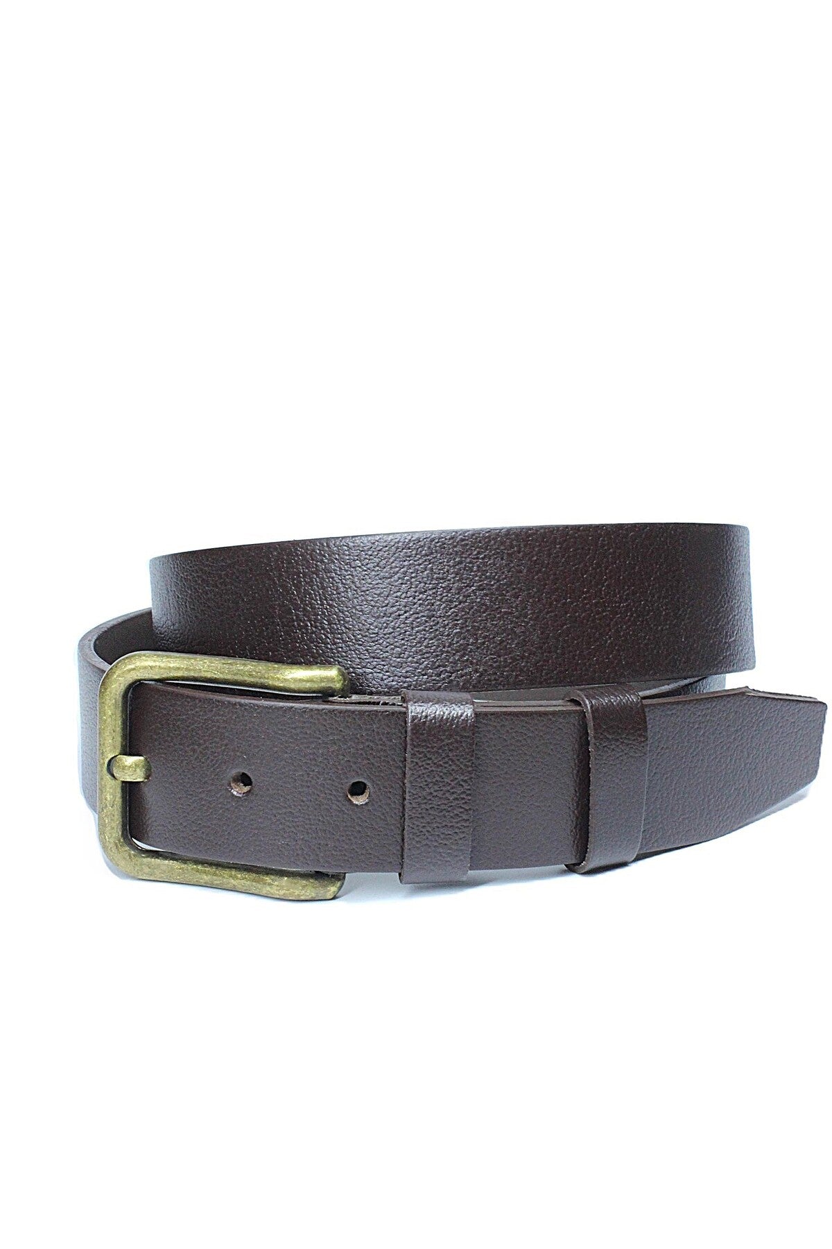 2'li %100  Erkek Kemer Sarı Tokalı 4cm
