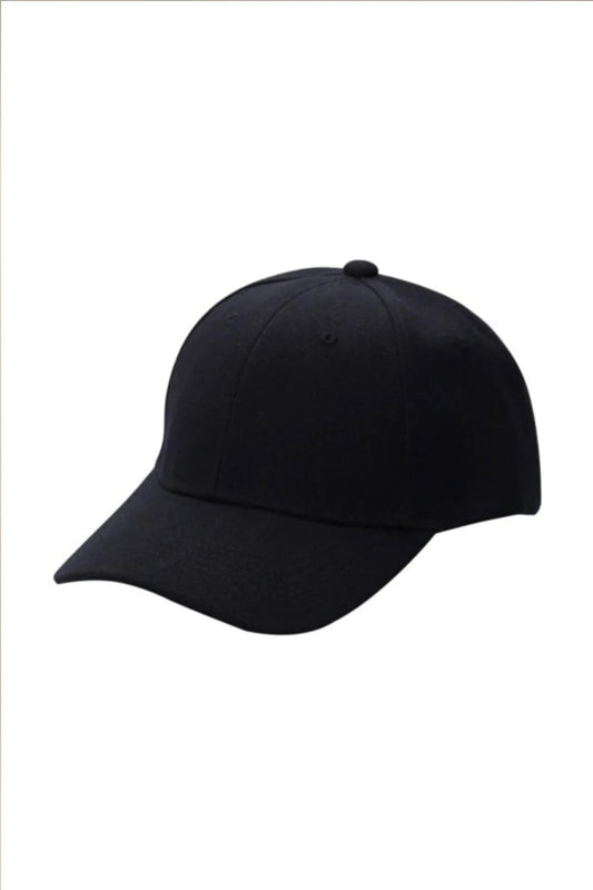 Unisex Ayarlanabilir Siyah Spor Basic Şapka