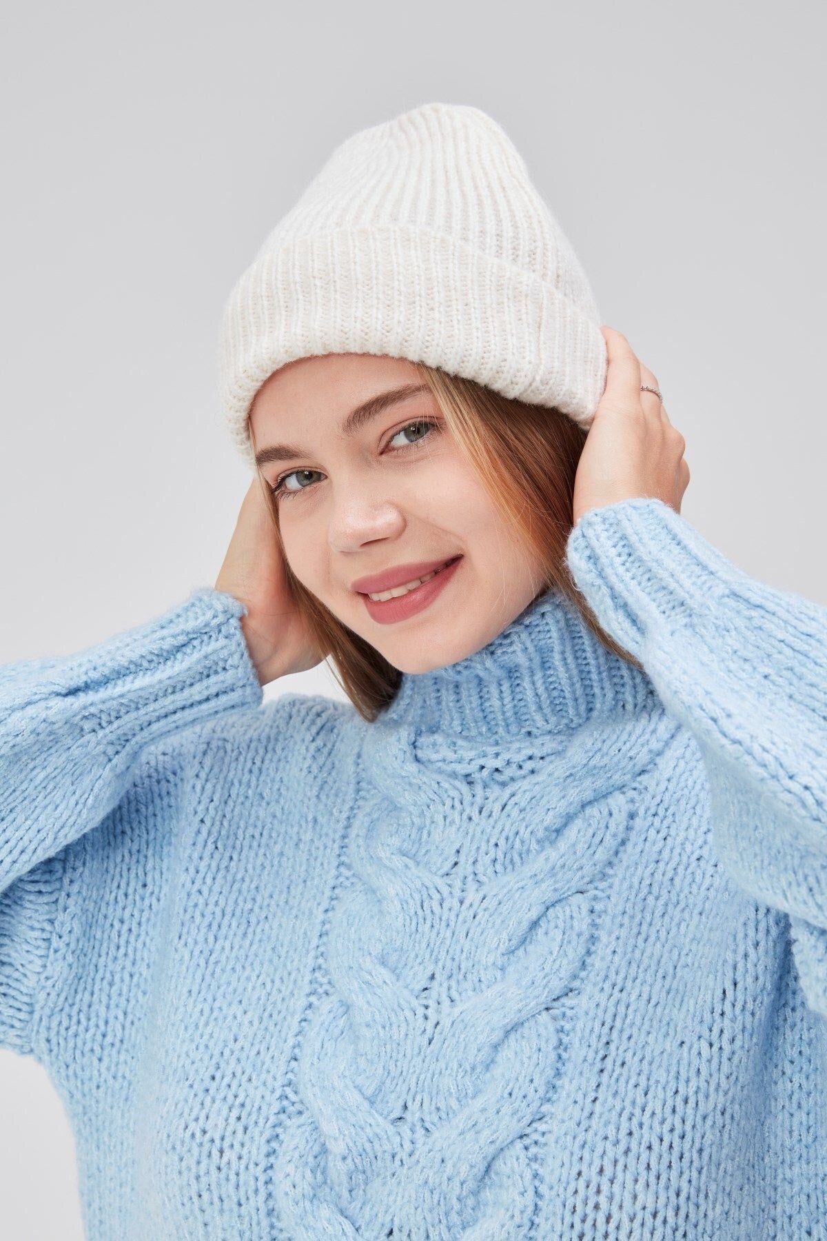 Basic Şık Standart Lüks Unisex Tiftik Bere