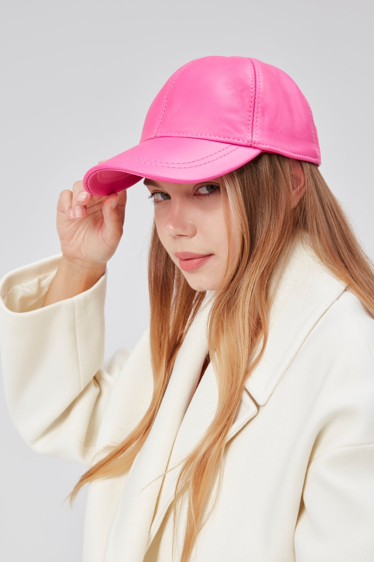 %100 Hakiki Deri Unisex Kışlık Beyzbol Şapka – Erkek Kadın
