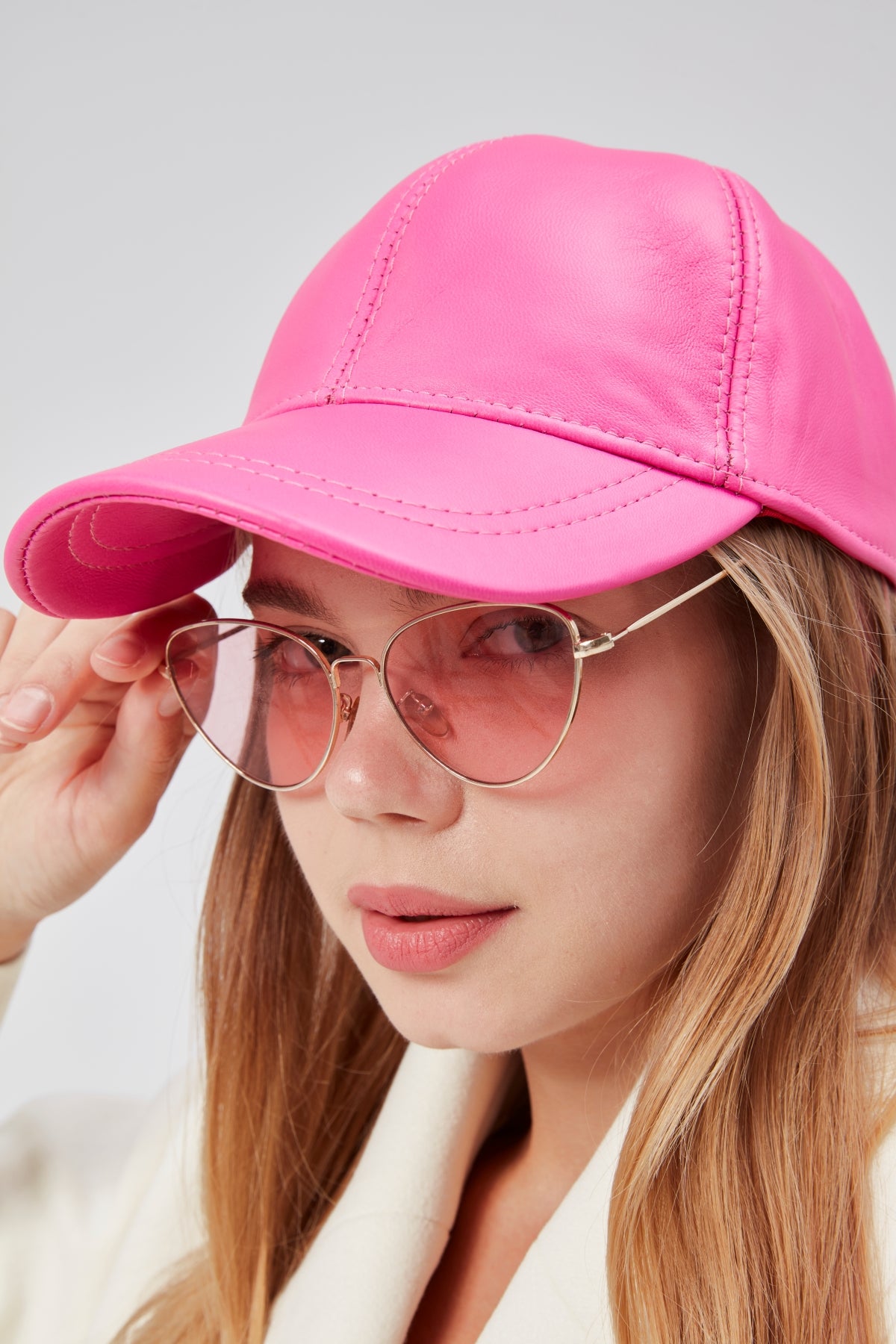 %100 Hakiki Deri Unisex Cap Şapka – Fındık