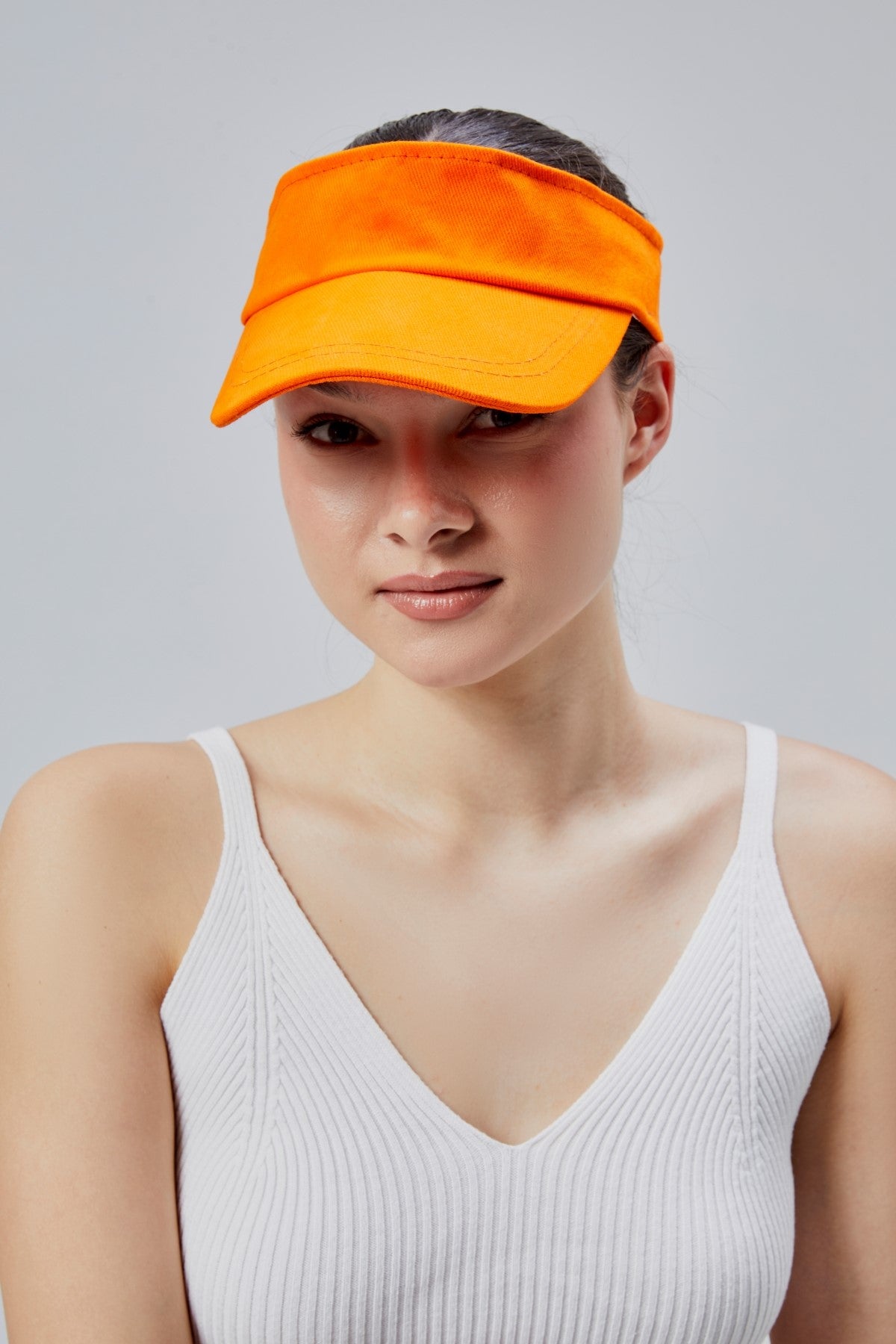 Kadın Basic Cırtcırtlı Ayarlanabilir Tenisçi Vizör Golf Şapkası Güneş Koruyucu Siperlik