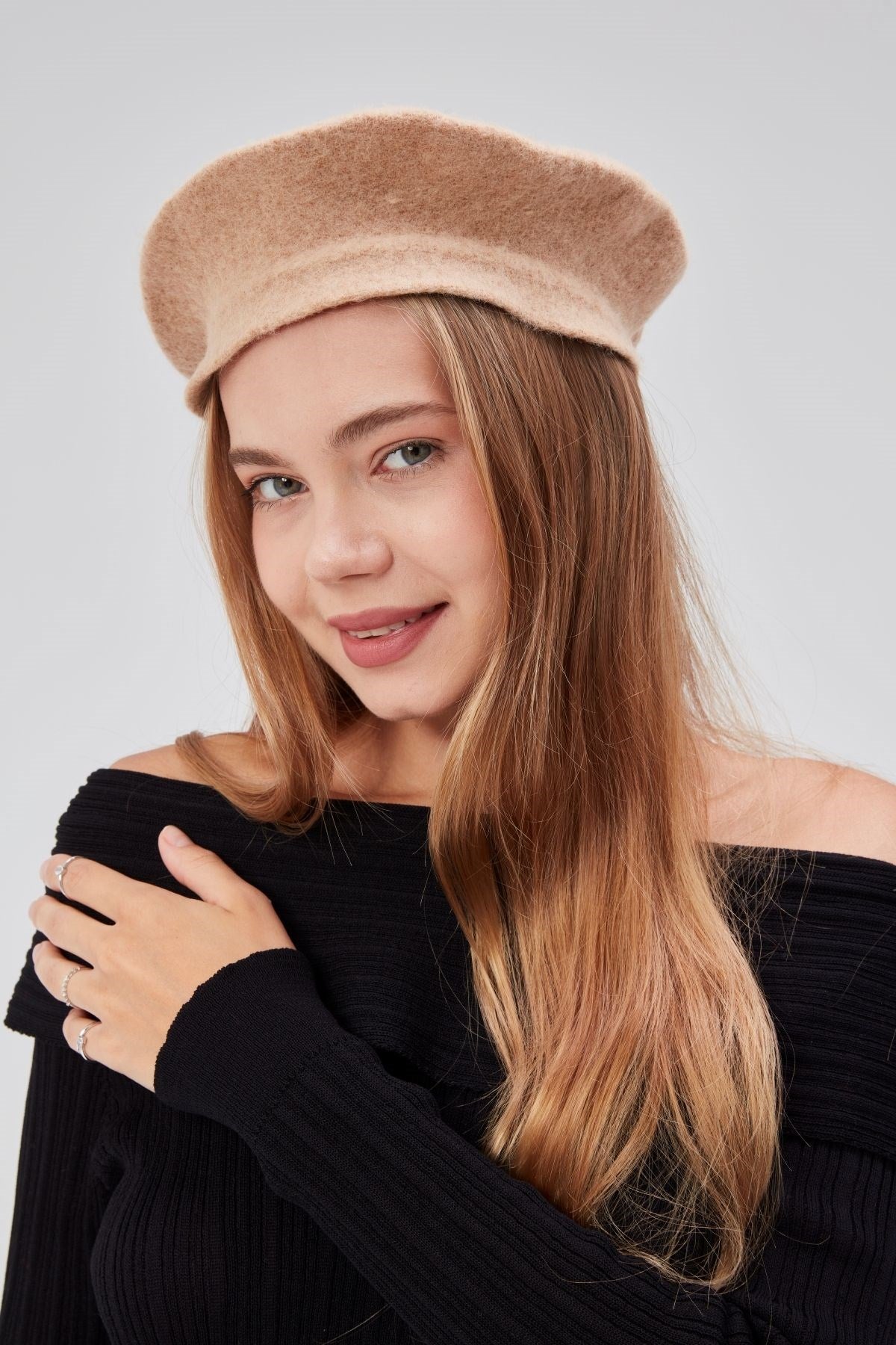 Kep Kadın Sanatçı Ressam Şapkası Klasik Fransız Bere Moda  Sanatçı Şapkası Bere Keçe Fransız Şapka