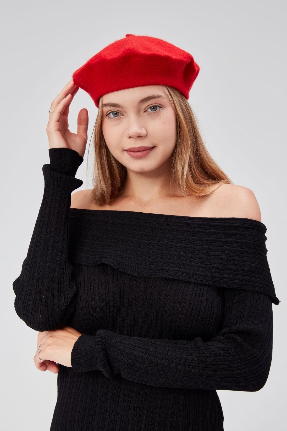 Kep Kadın Sanatçı Ressam Şapkası Klasik Fransız Bere Moda  Sanatçı Şapkası Bere Keçe Fransız Şapka