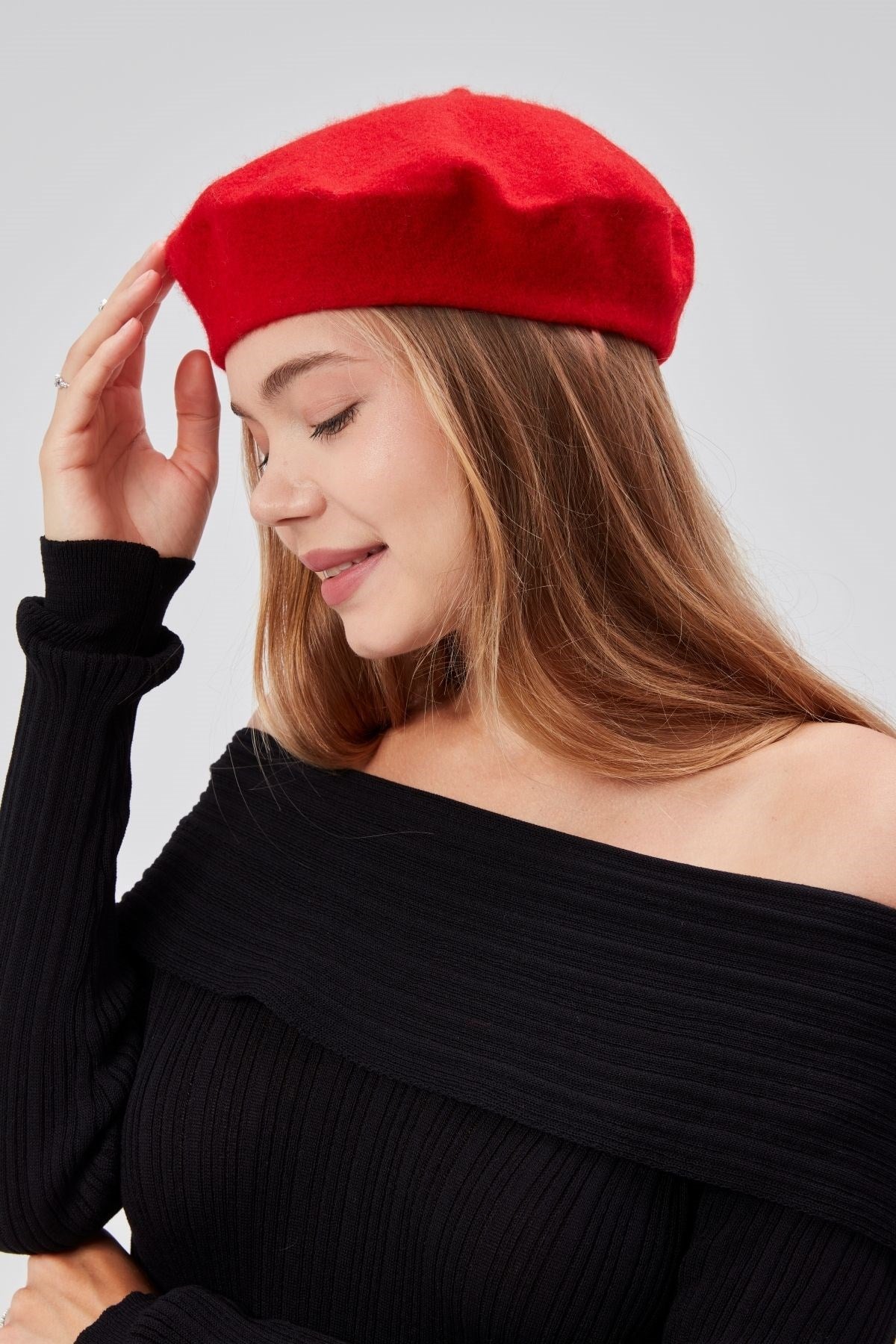 Kep Kadın Sanatçı Ressam Şapkası Klasik Fransız Bere Moda  Sanatçı Şapkası Bere Keçe Fransız Şapka