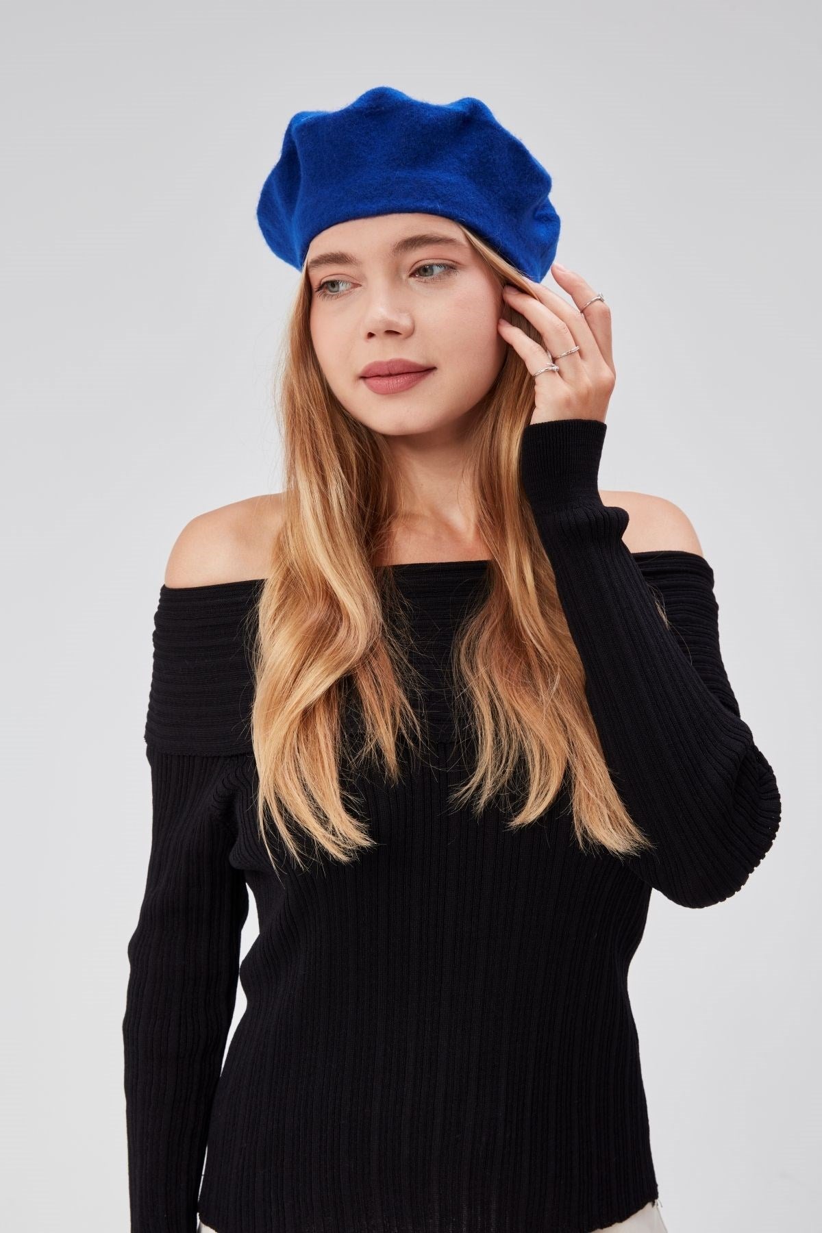 Kep Kadın Sanatçı Ressam Şapkası Klasik Fransız Bere Moda  Sanatçı Şapkası Bere Keçe Fransız Şapka