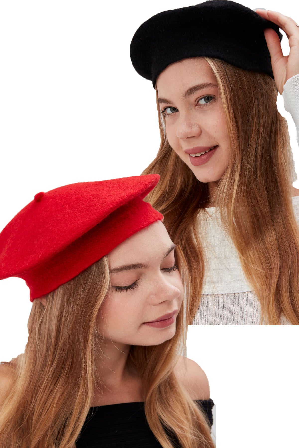 Kadın Sanatçı Ressam Şapkası Klasik Fransız Bere Moda Sanatçı Şapkası Keçe Fransız Şapka Mor